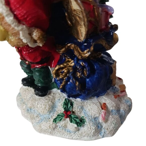 Vintage Christmas Bear Figurine Candle Holders With Green Goblets - Set Of 2 6.5 - Picture 3 of 9